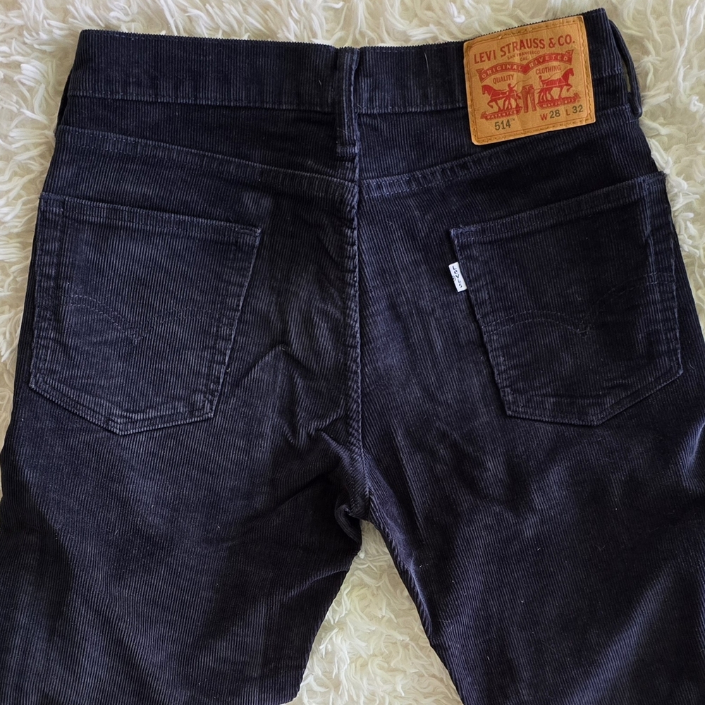 Levi's Black 514  Corduroy Jeans/Pants 28 X 32